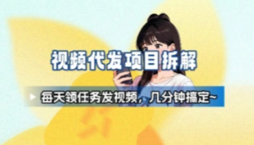 视频代发接单领任务发视频，几分钟搞定~（单号日入30+）-三疯小窝