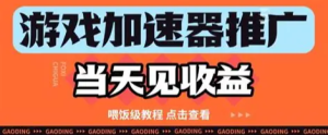 免费游戏加速器_暴利无成本每天10分钟月入过万（从零到一教程）-三疯小窝